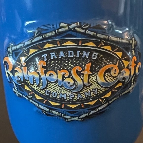Rainforest Cafe Trading Company Ceramic Mug  3D Embossed  Logo - Picture 2 of 6